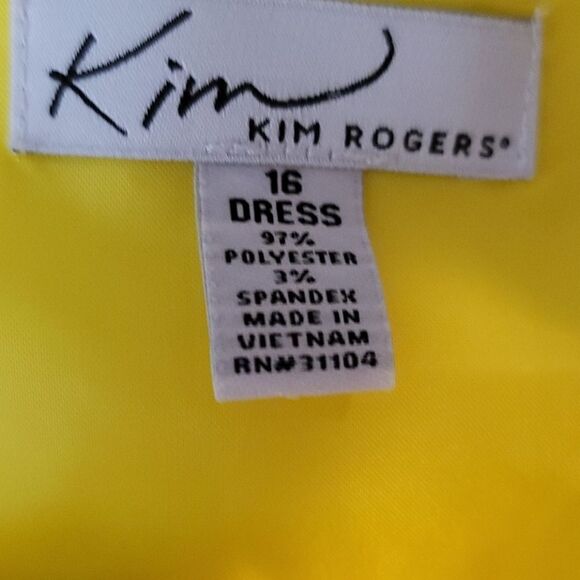 Kim Rogers Dress Size 16 Yellow - Picture 5 of 5